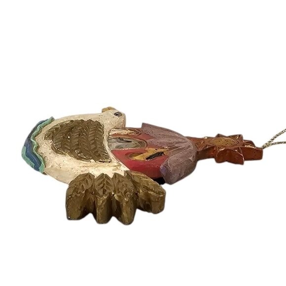 Noahs Ark Peace Dove Star Christmas Ornament Holiday Resin Vintage MCM Decor - Picture 7 of 16